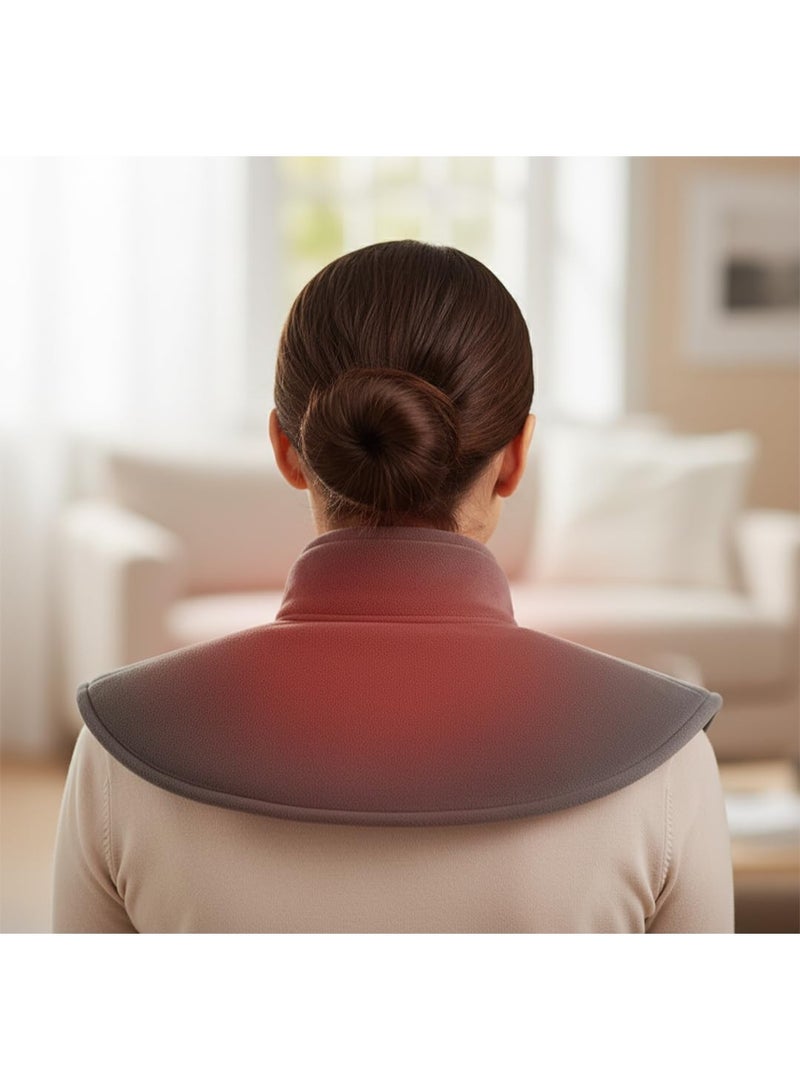 وسادة حرارية طبية لآلام الأكتاف والرقبة - لتخفيف الآلام الناتجة عن الإجهاد والتوتر - إعدادات حرارة قابلة للتعديل مع إيقاف تلقائي - تصميم مريح لراحة العضلات العميقة - Image 3